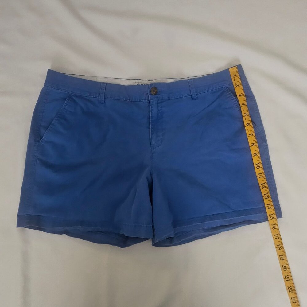 Old Navy Women's Blue Mid Rise 5-Inch Inseam Everyday Twill Shorts Size 16 Tall - Picture 13 of 13
